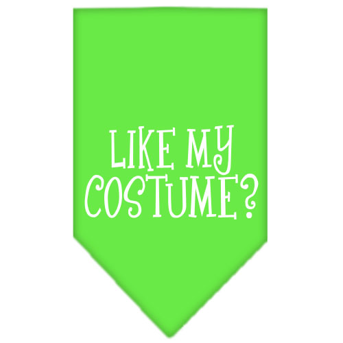Like my costume? Screen Print Bandana Lime Green Large